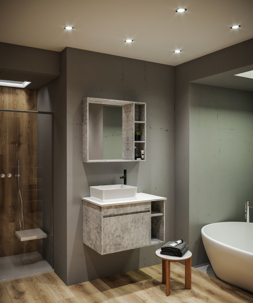 Зеркало в ванную Grossman ФАЛЬКОН-80 с полкой